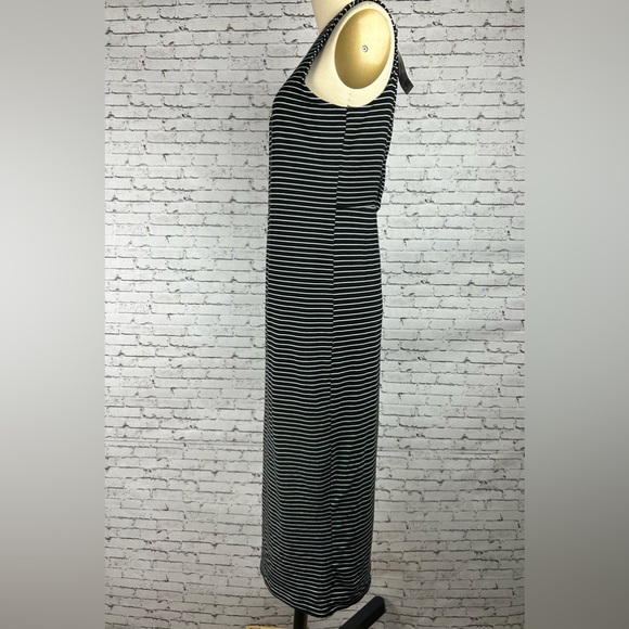 Athleta | NWT striped black & white sleeveless midi dress size M - Picture 6 of 8